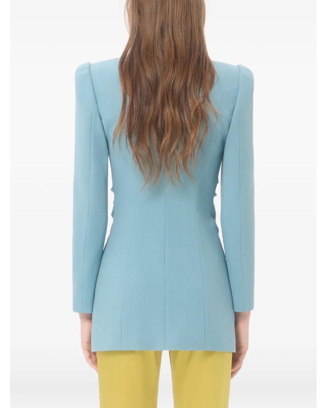 Valentino Garavani Blue Crispy Light Wool Jacket