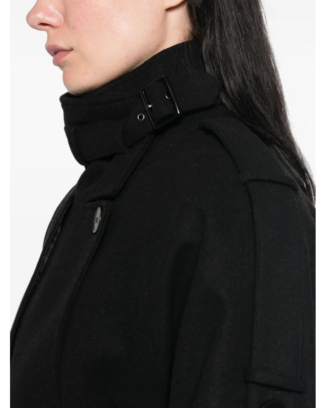 Gestuz Black Gzavic Double-Breasted Belted Coat