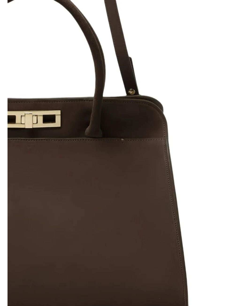 Fabiana Filippi Brown Suede Shoulder Bag