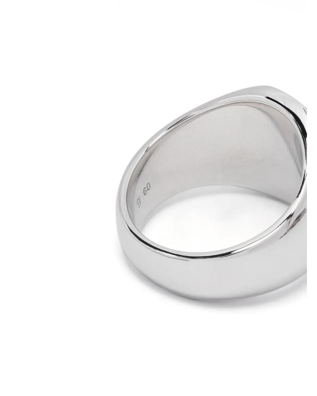 Tom Wood Black Oval Polished Onyx Ring