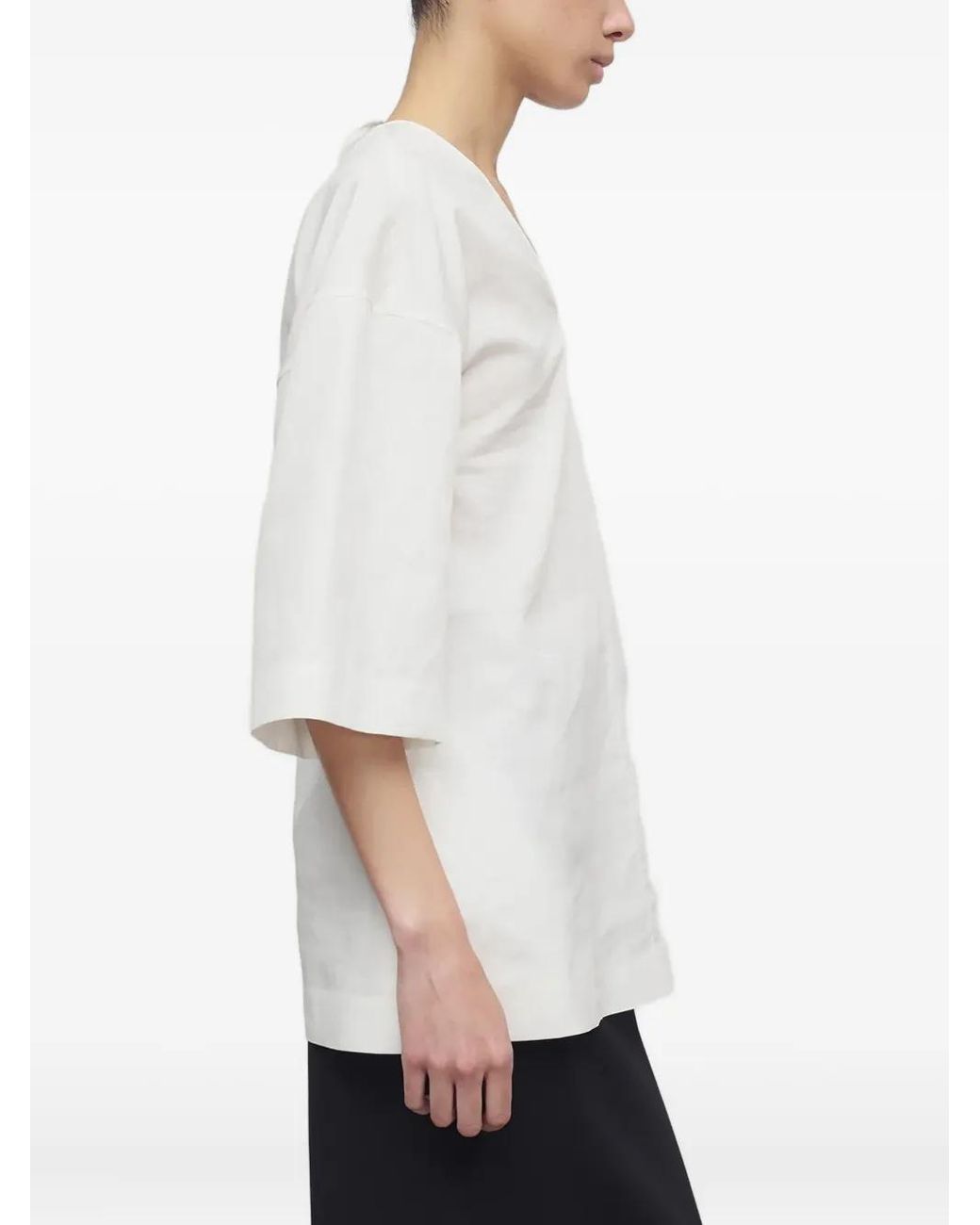 The Row White Elna Blouse