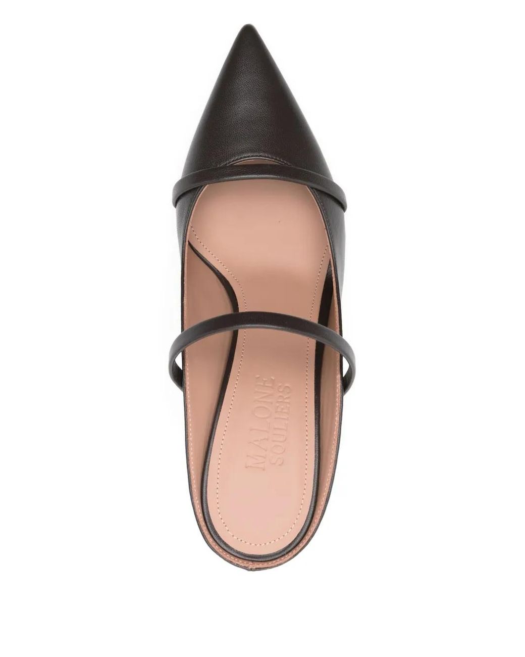 Malone Souliers Brown 70Mm Leather Pointed-Toe Mules