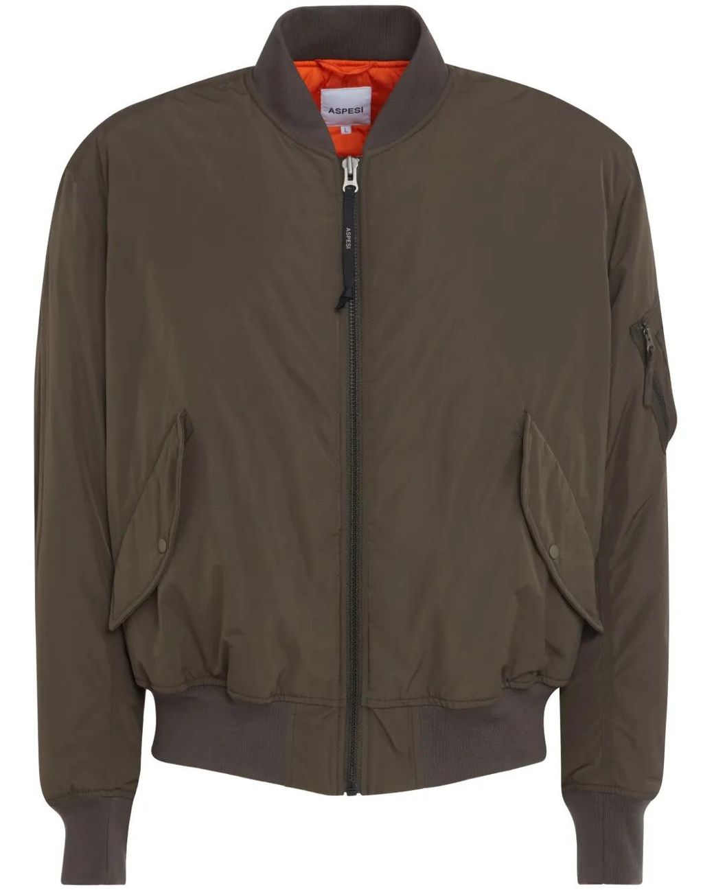 Aspesi Green Zip-Up Bomber Jacket for men