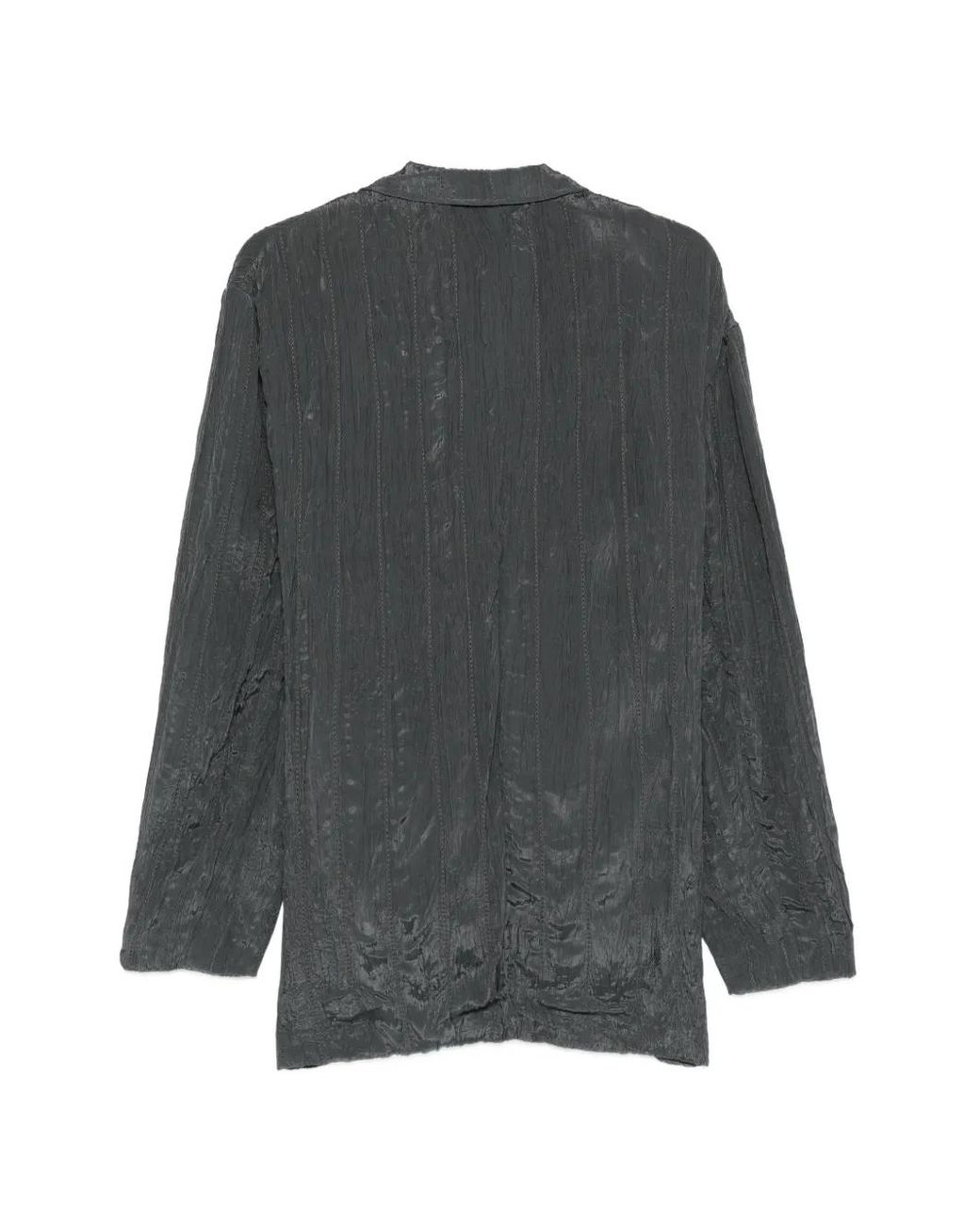 Alysi Gray Manteau Ample À Fermeture Dissimulée
