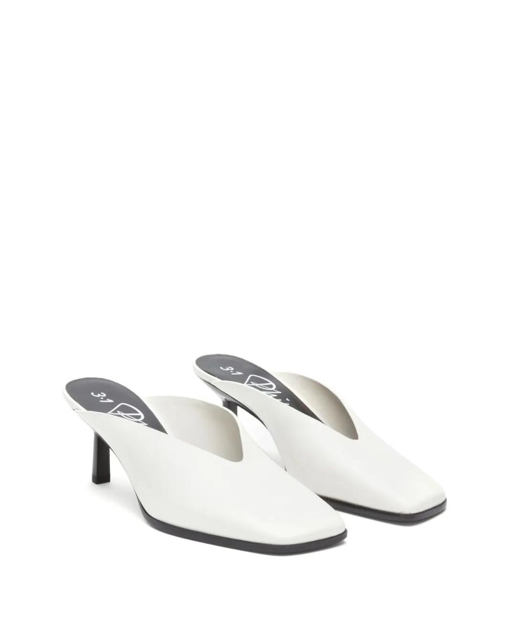 3.1 Phillip Lim White 68Mm Square-Toe Mules