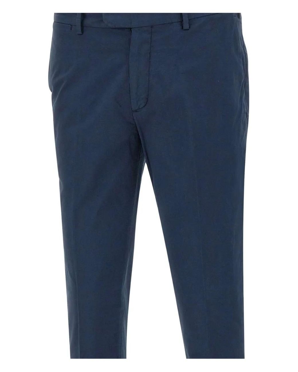 Devore Blue Belt-Loops Trousers for men