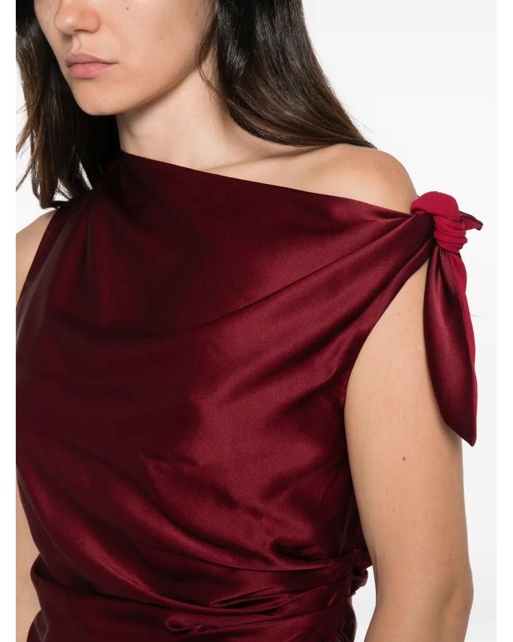 Staud Red Portia Midi Dress