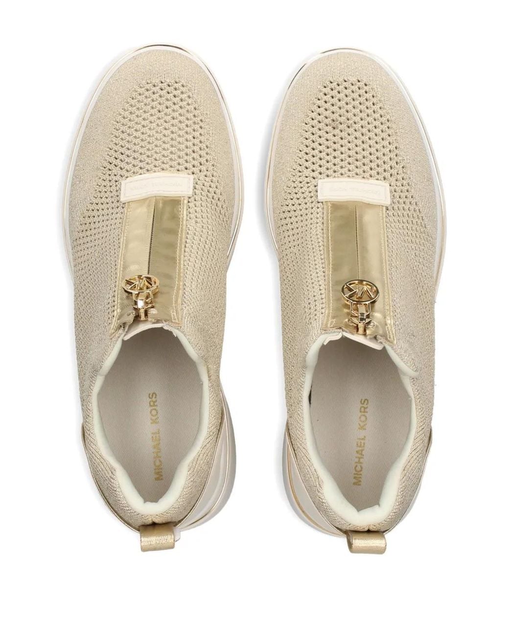 MICHAEL Michael Kors White Willis Zip Platform Sneakers