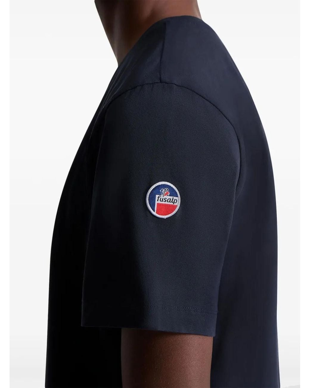 Fusalp Black Logo-Patch T-Shirt for men