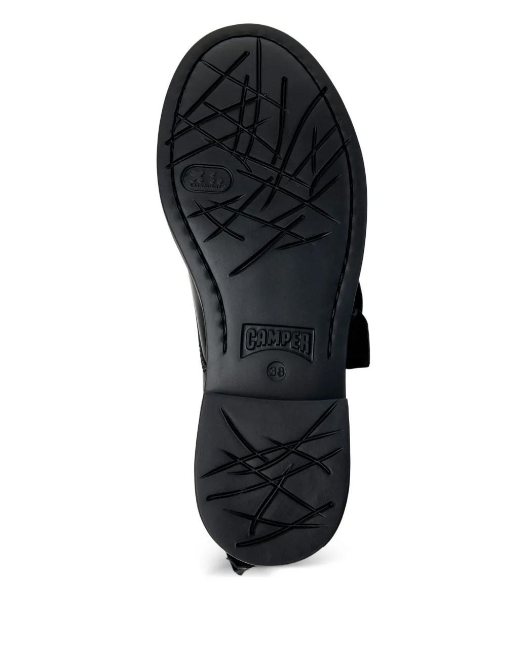 Camper Black Dean Ruffled Lace-Up Shoes