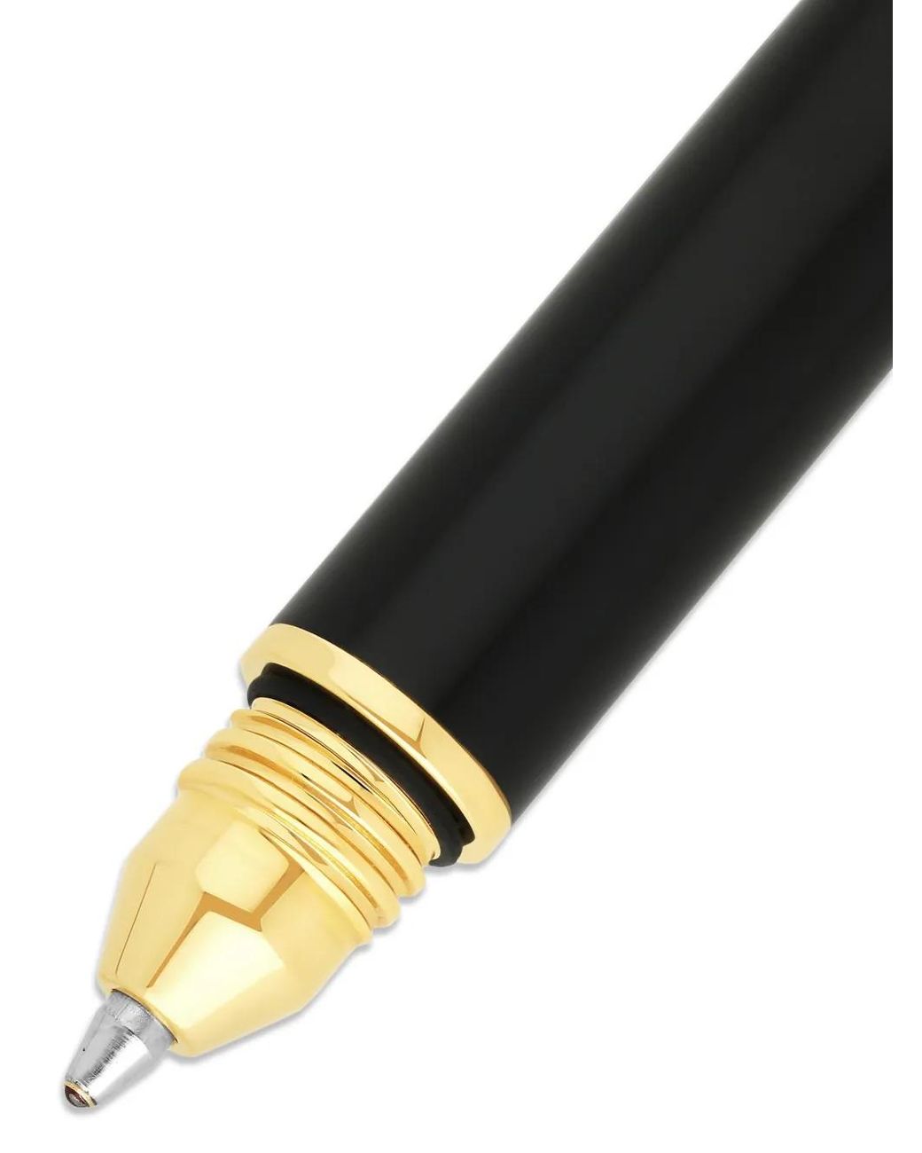 S T Dupont White Min Pen Brass Pendant Necklace