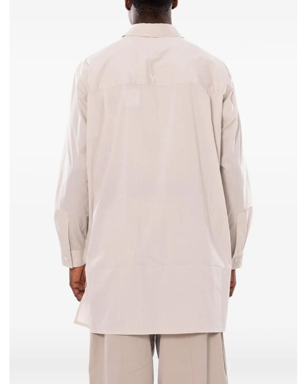 Y-3 Natural Long-Sleeve Shirt for men