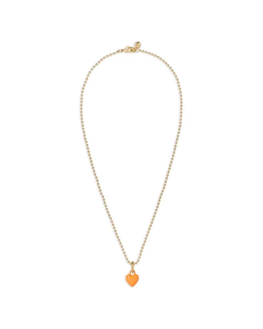 Roxanne Assoulin White Itsy Bitsy Heart-Pendant Necklace