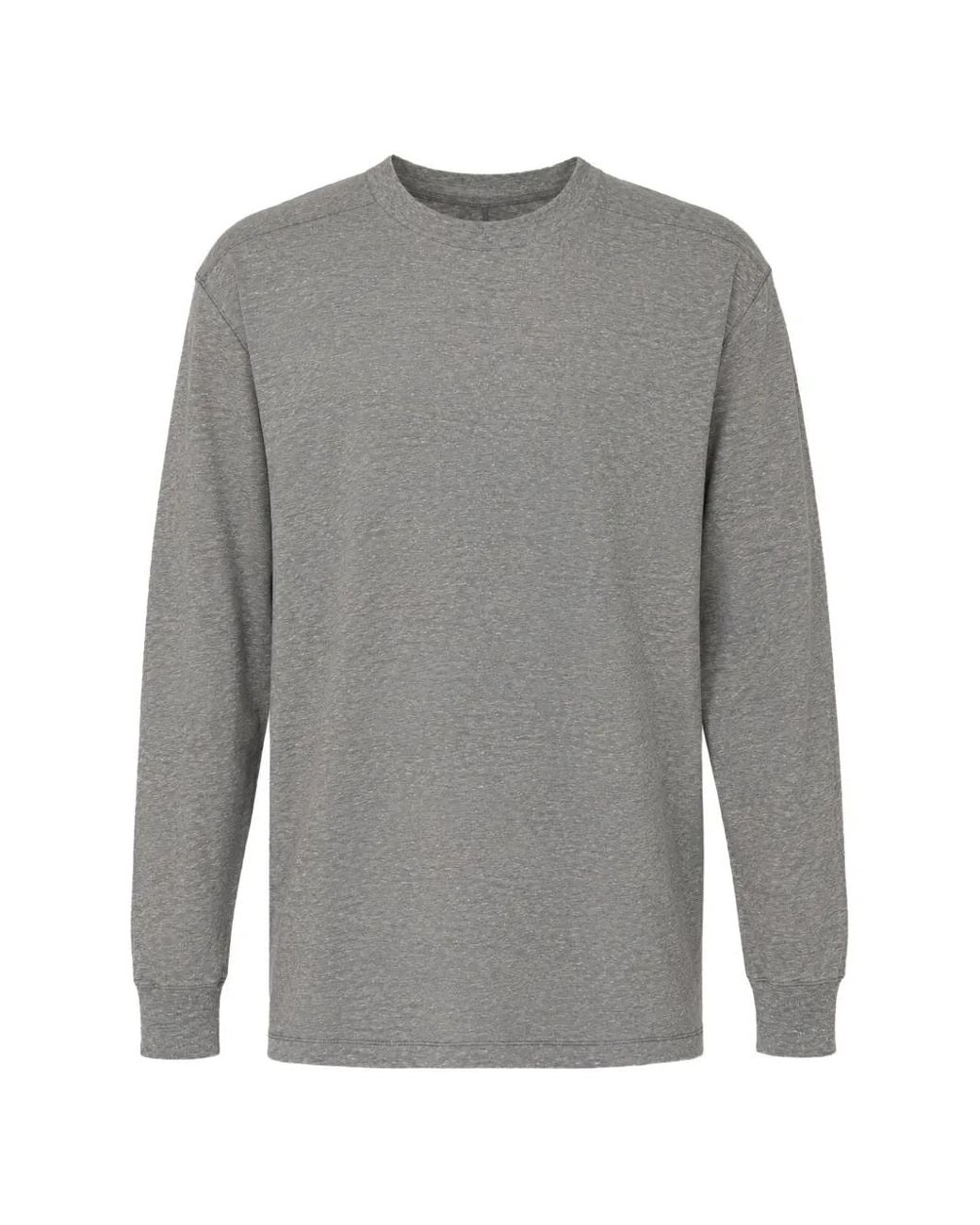 Rick Owens Gray Jumbo Long-Sleeved T-Shirt for men