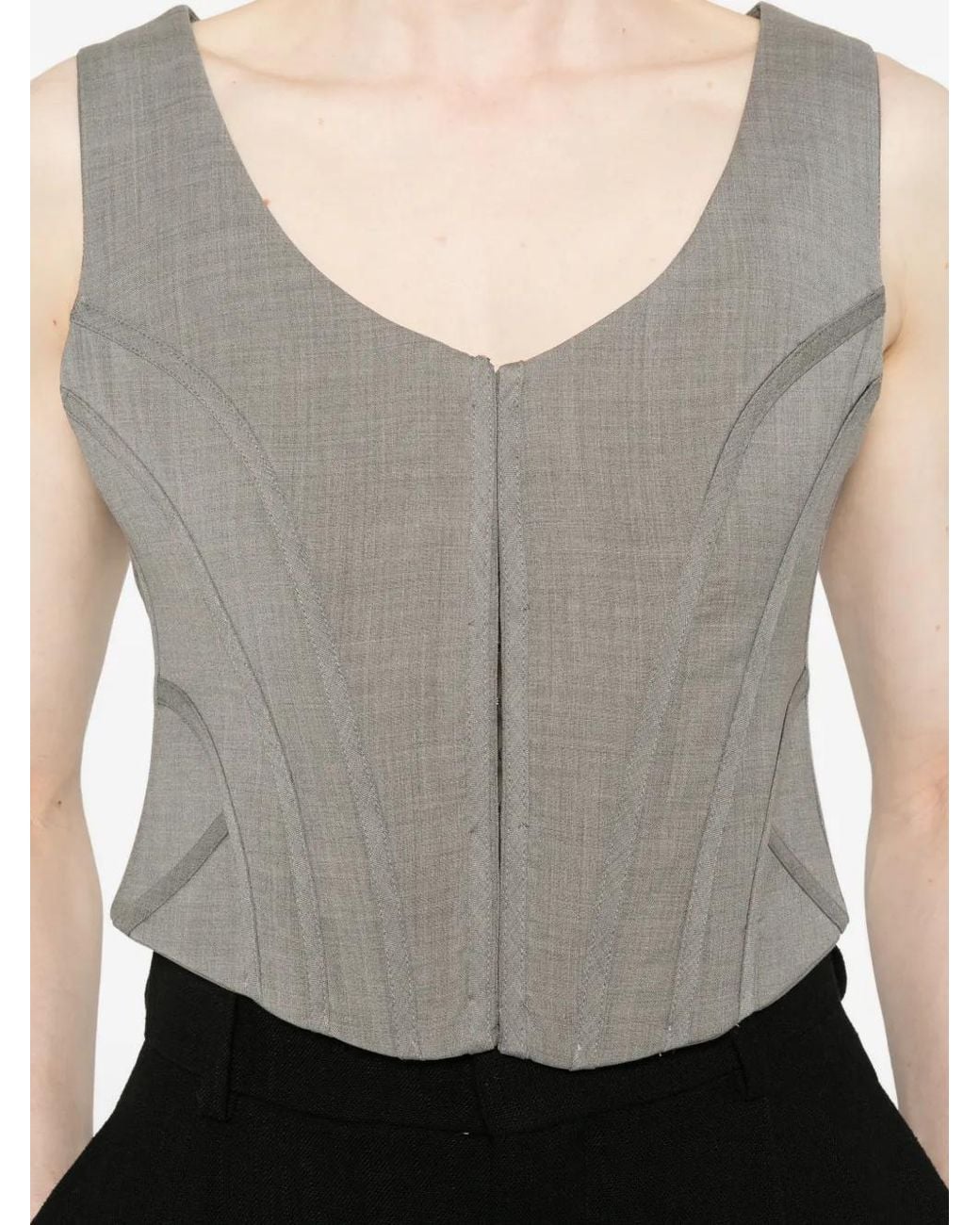 GIUSEPPE DI MORABITO Gray Paneled Top