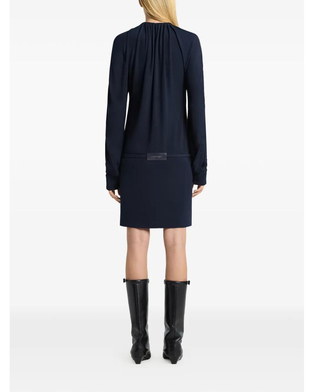 Courreges Blue Cut-Out Jersey Dress