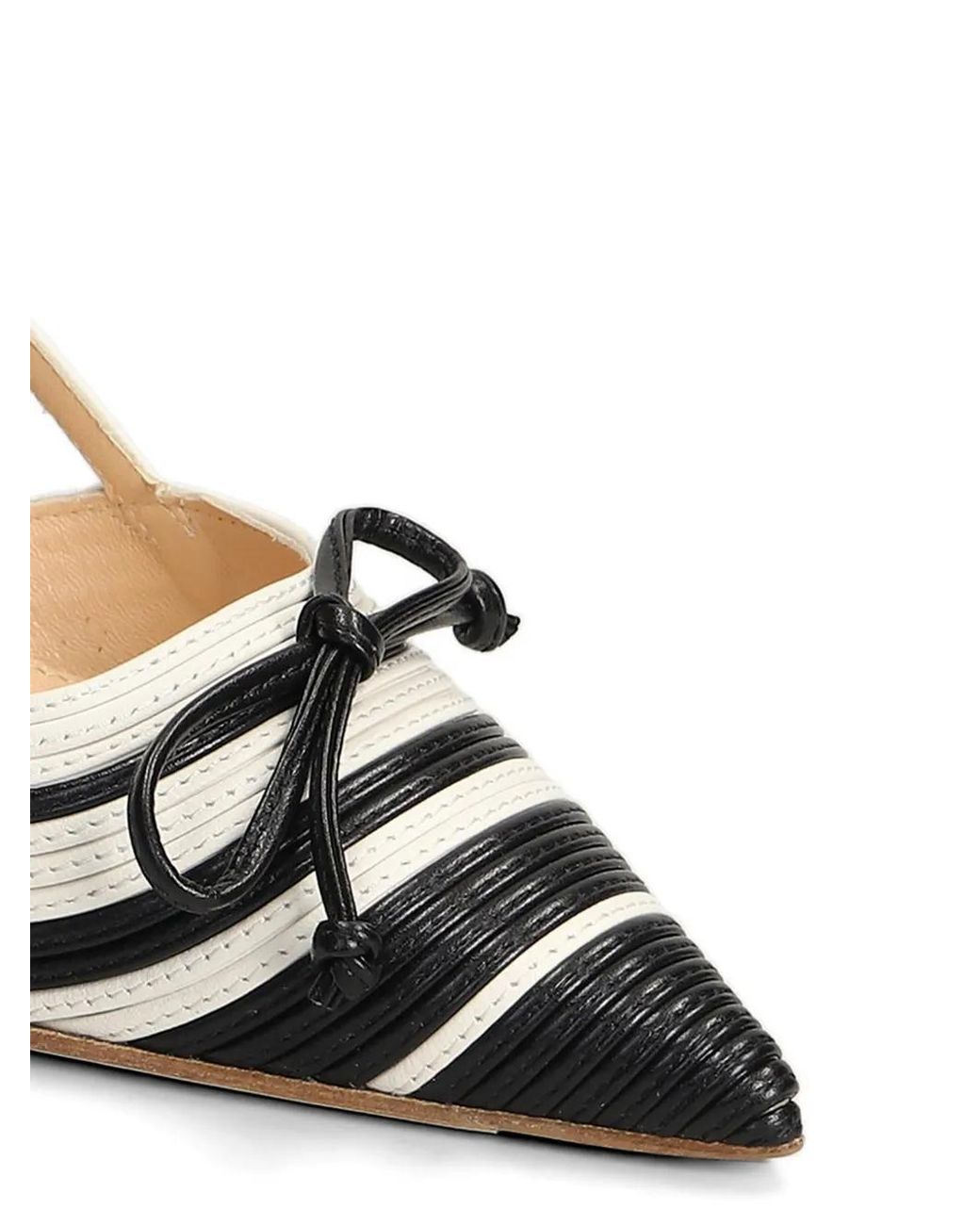 Chantal Metallic Striped Bow-Detail Pumps