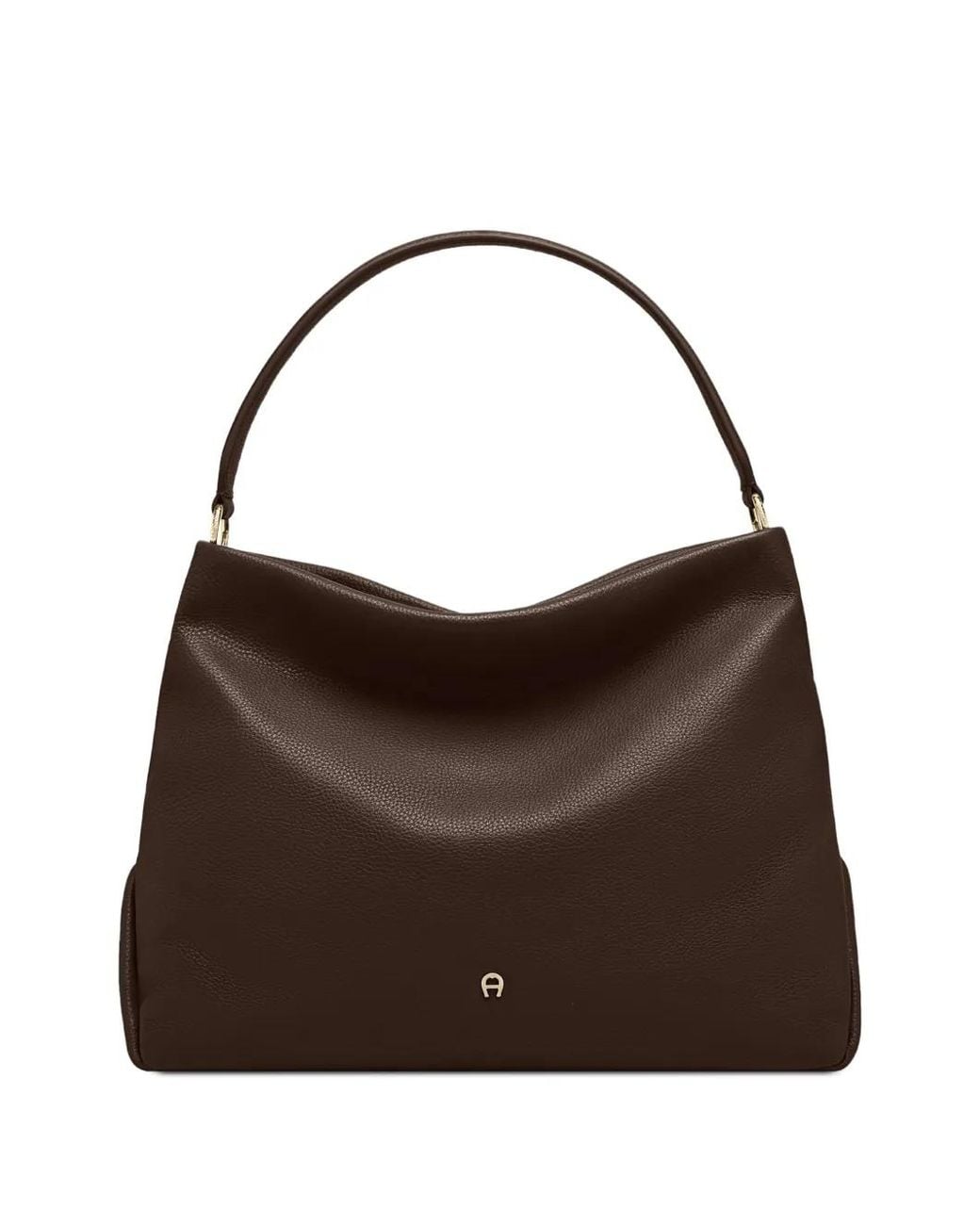 Aigner Brown Sac Porté Épaule Paola Médium En Cuir