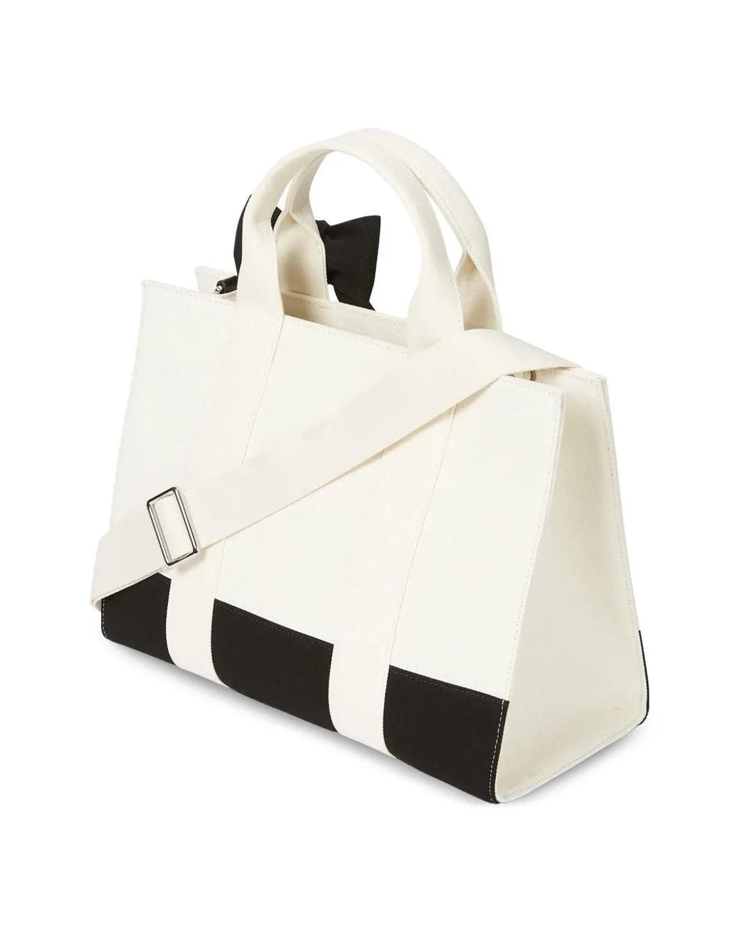 Karl Lagerfeld White Medium Rue St-Guillaume Square Tote Bag