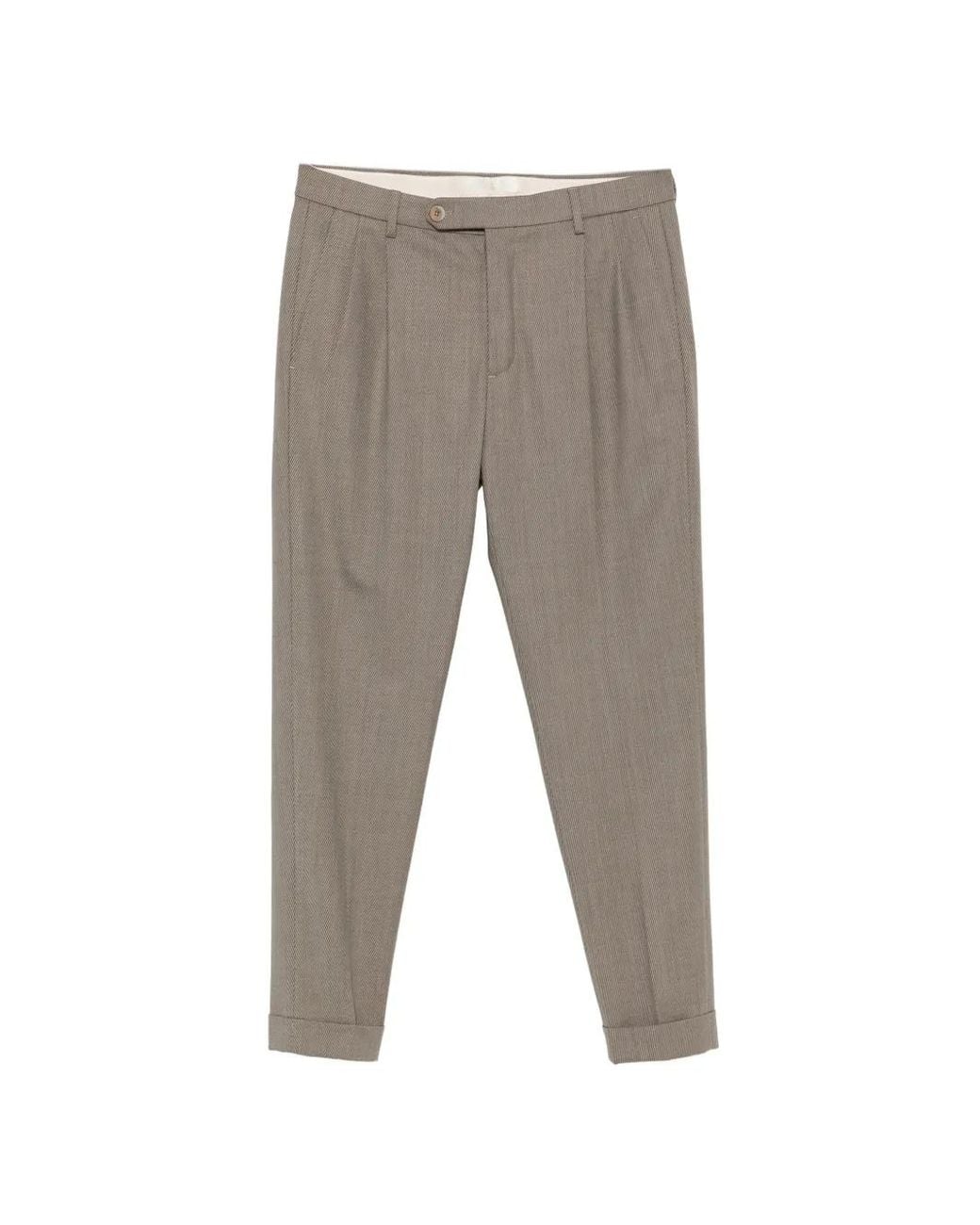 GTA Gray Pantalon En Laine Luca À Design Plissé for men