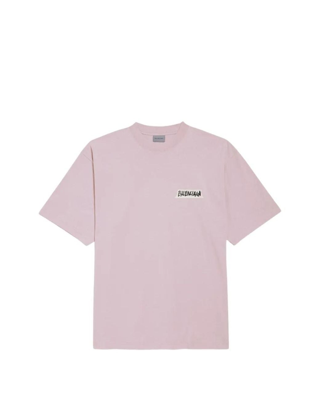 Balenciaga Pink Masking-.Tape Medium-Fit T-Shirt