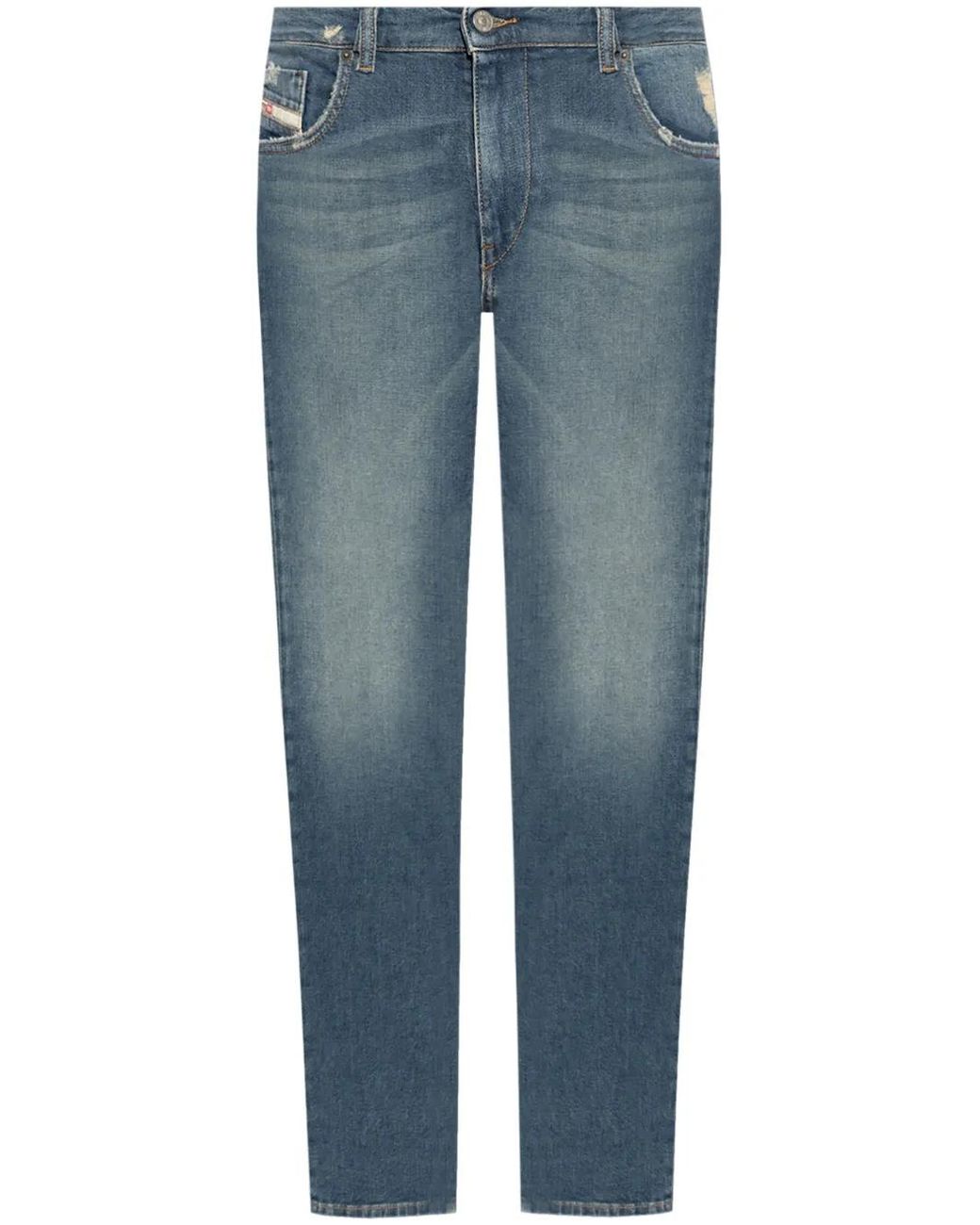 DIESEL Blue 2019 D-Strukt Fade-Effect Slim-Fit Jeans for men