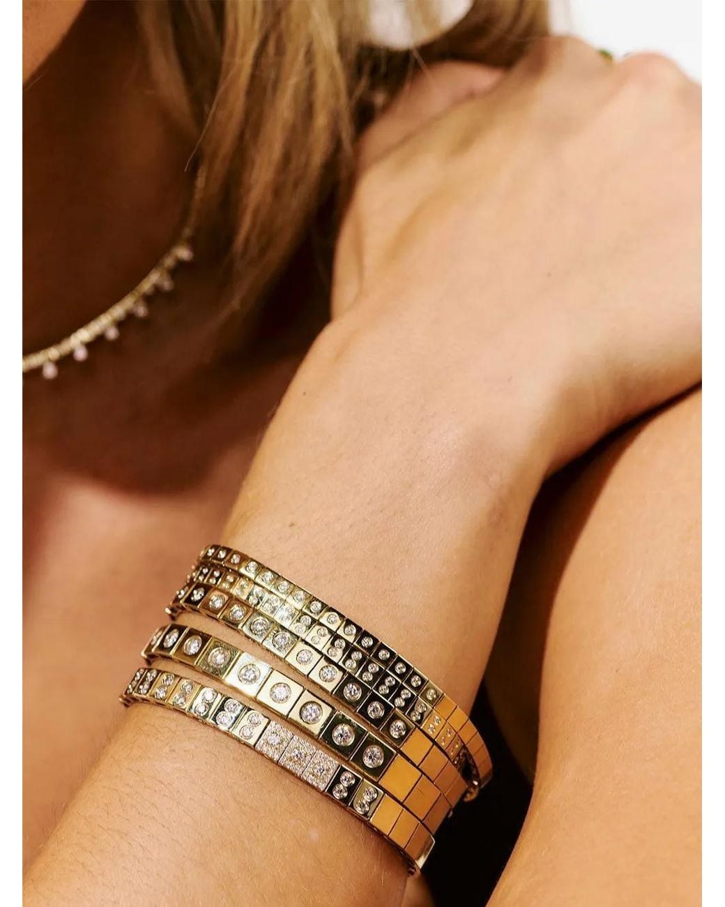 TYPE JEWELRY Black Leggo Diamond Tennis Bracelet