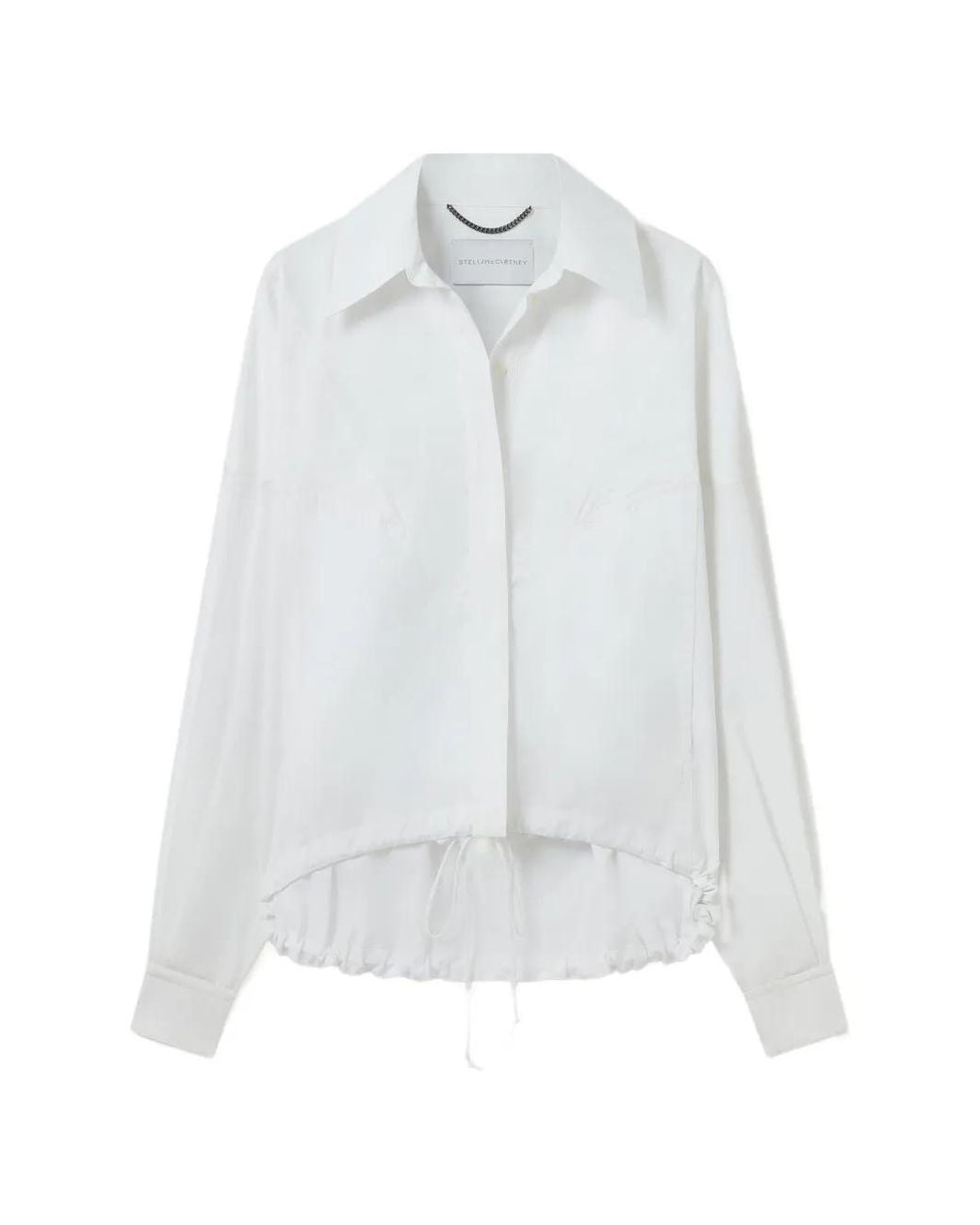 Stella McCartney White Poplin Bomber Jacket