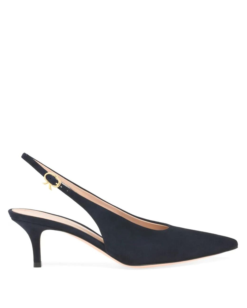Gianvito Rossi Blue Robbie Slingback Pumps