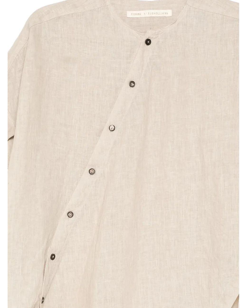 Forme D'expression White Asymmetric Hem Shirt