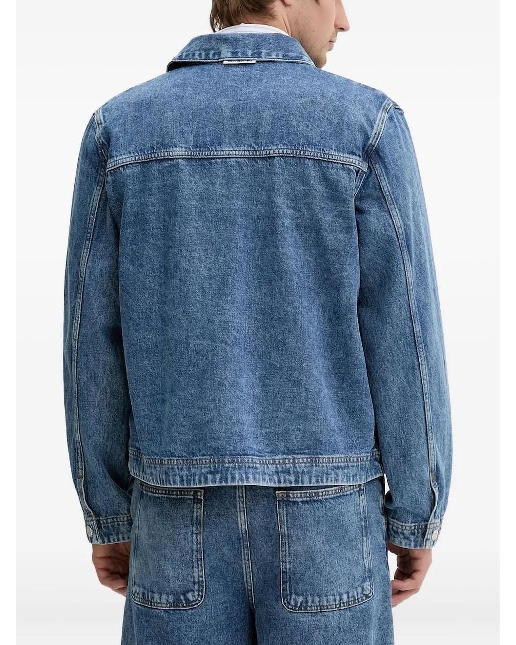 Won Hundred Blue Flap-Pocket Denim Jacket for men