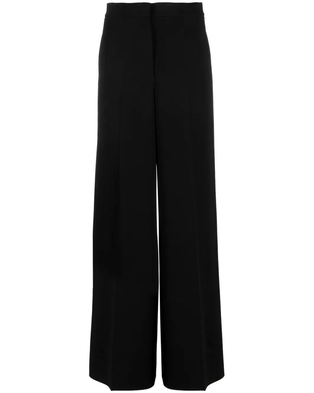 Moschino Black High-Waist Wide-Leg Trousers