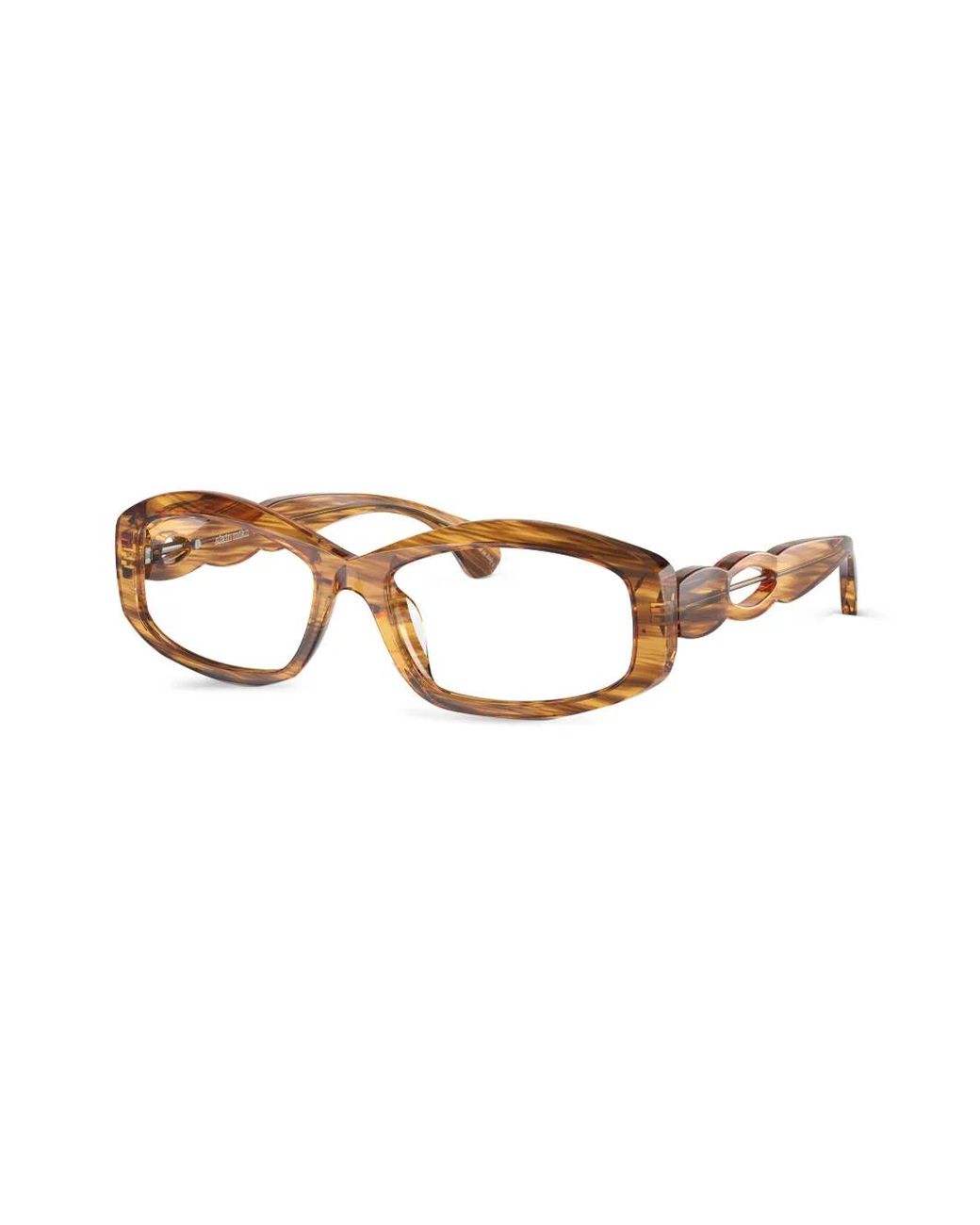 Alain Mikli Brown Rectangle-Frame Sunglasses