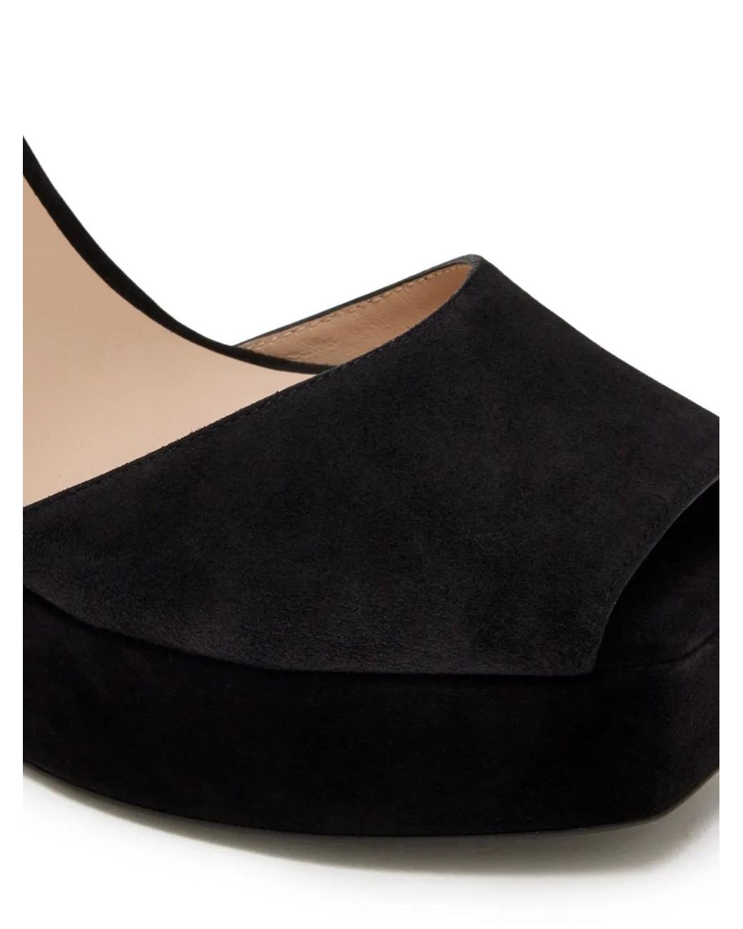Stuart Weitzman Black Sabrina Platform Ankle-Strap Sandals