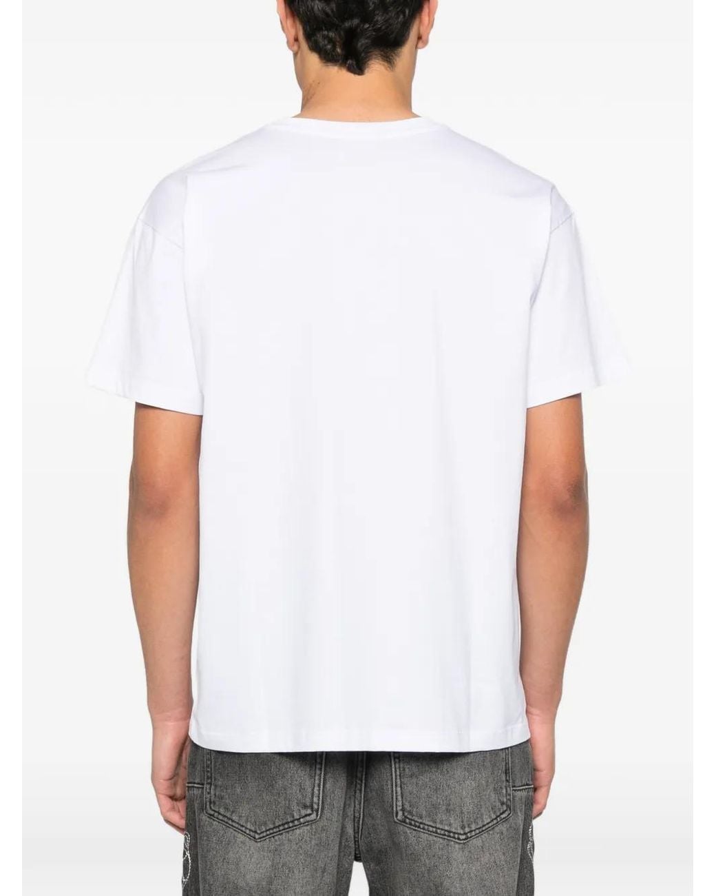 DIESEL White T-Norm-Microdiv T-Shirt for men