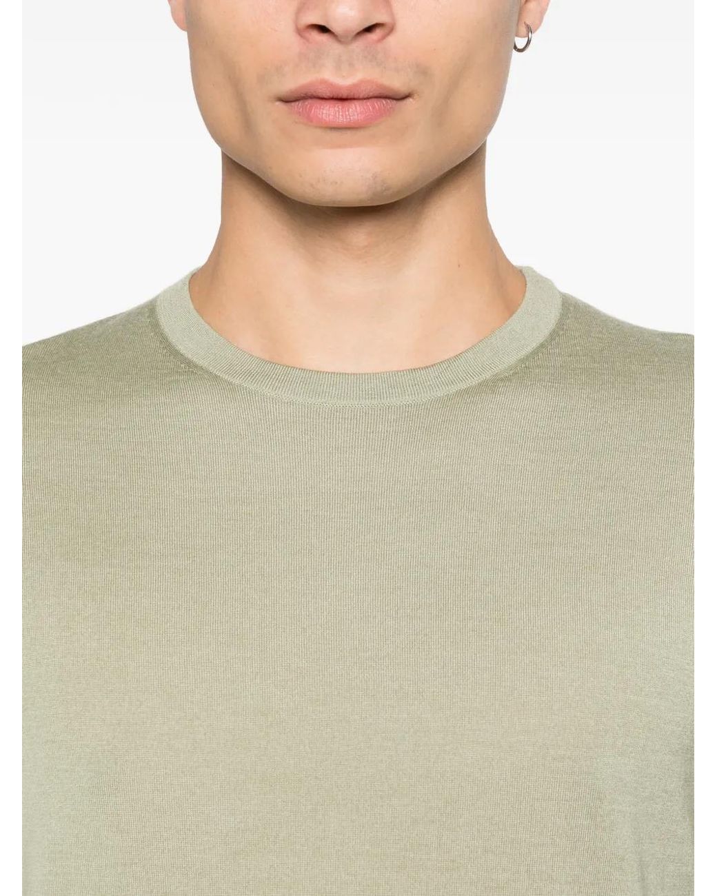 IVORY PARIS Green Crew-Neck Sweater for men
