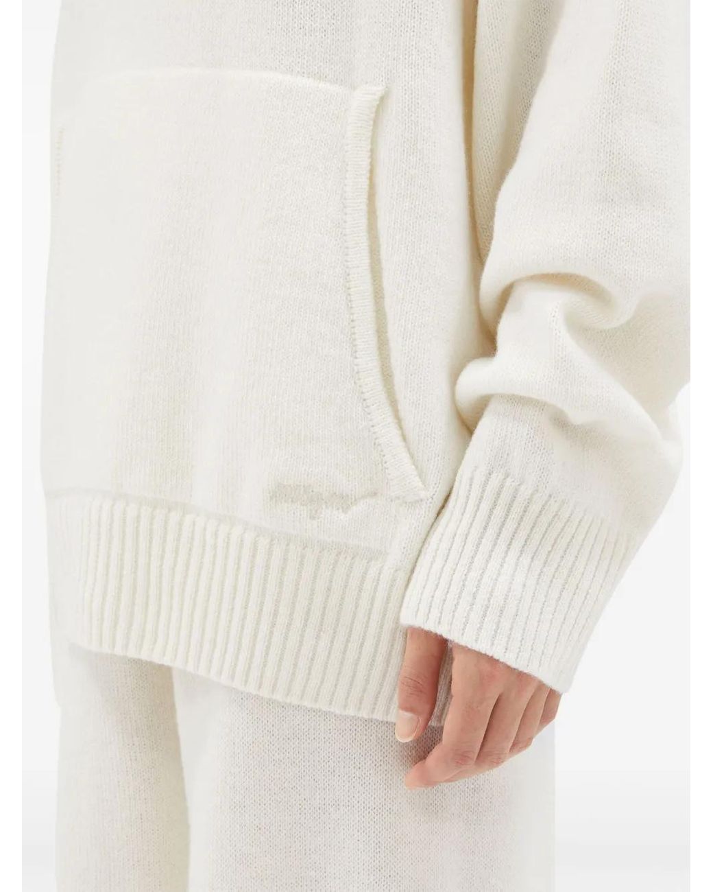 Hoodie À Logo Brodé MSGM en coloris White