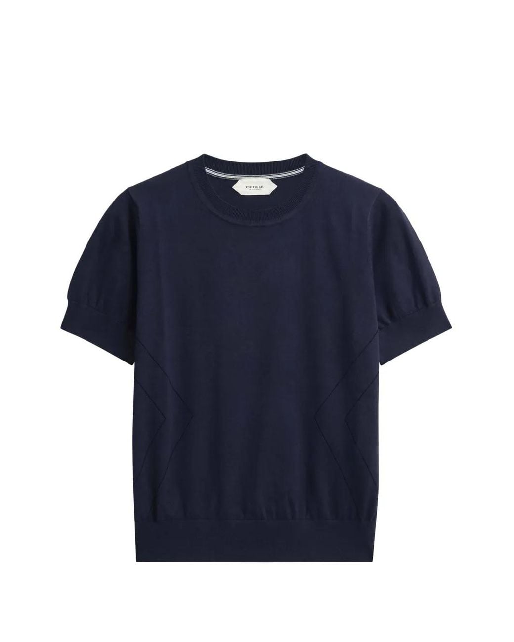 Pringle of Scotland Blue Pointelle-Knit T-Shirt