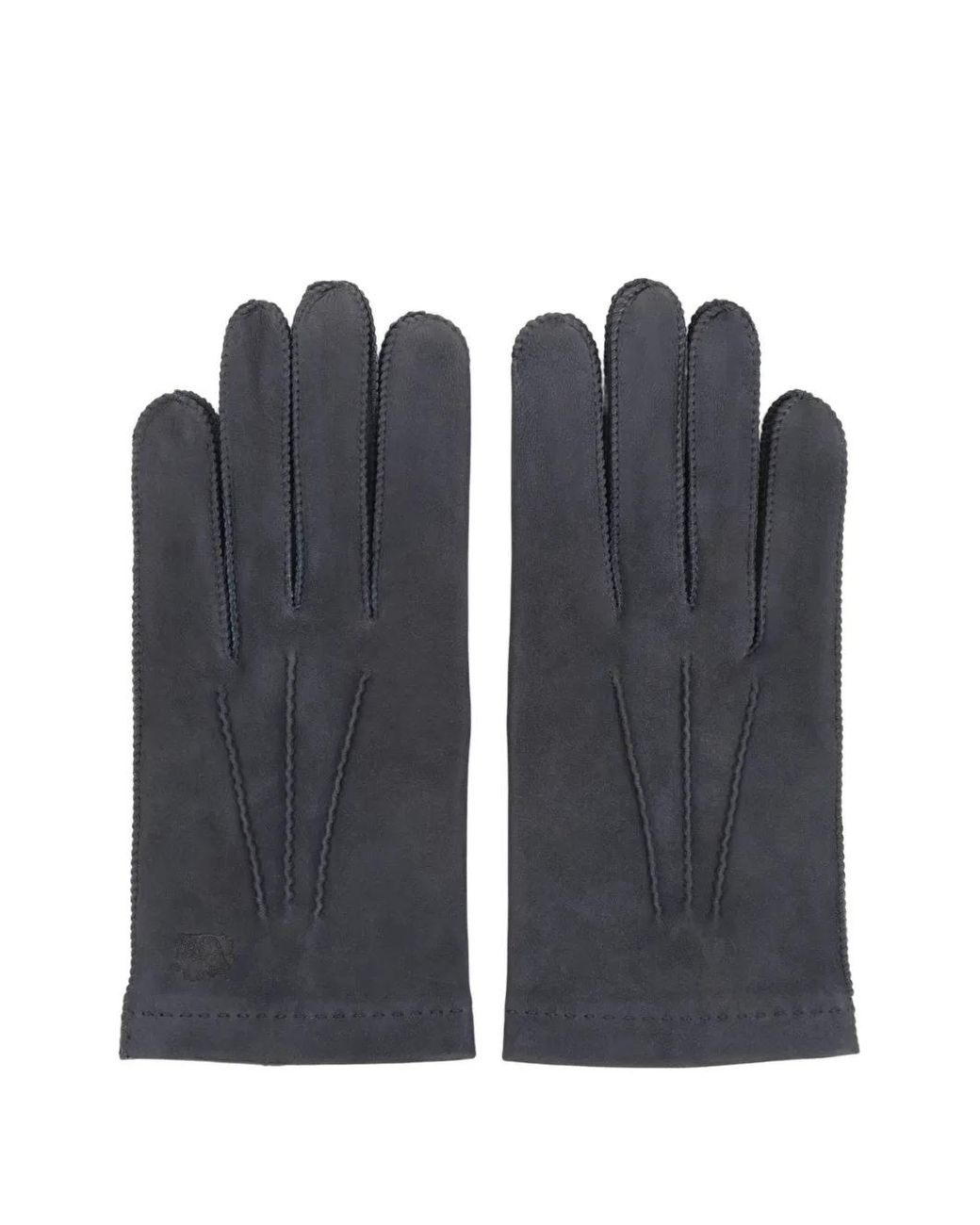 Lottusse Black Geneve Seam-Detail Gloves for men
