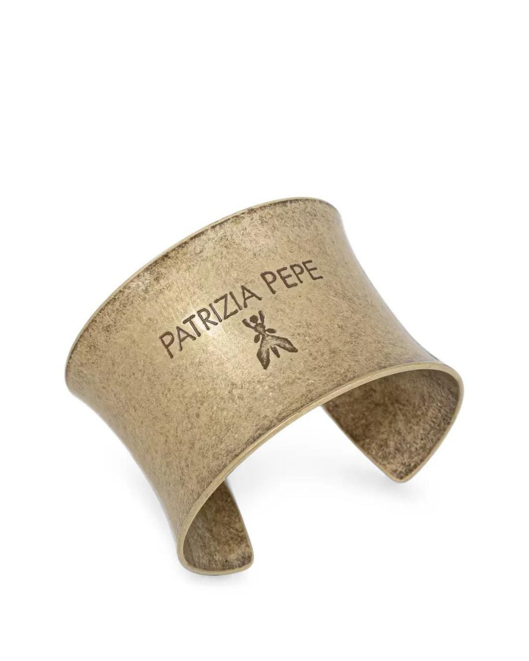 Patrizia Pepe Natural Logo-Engraved Cuff Bracelet