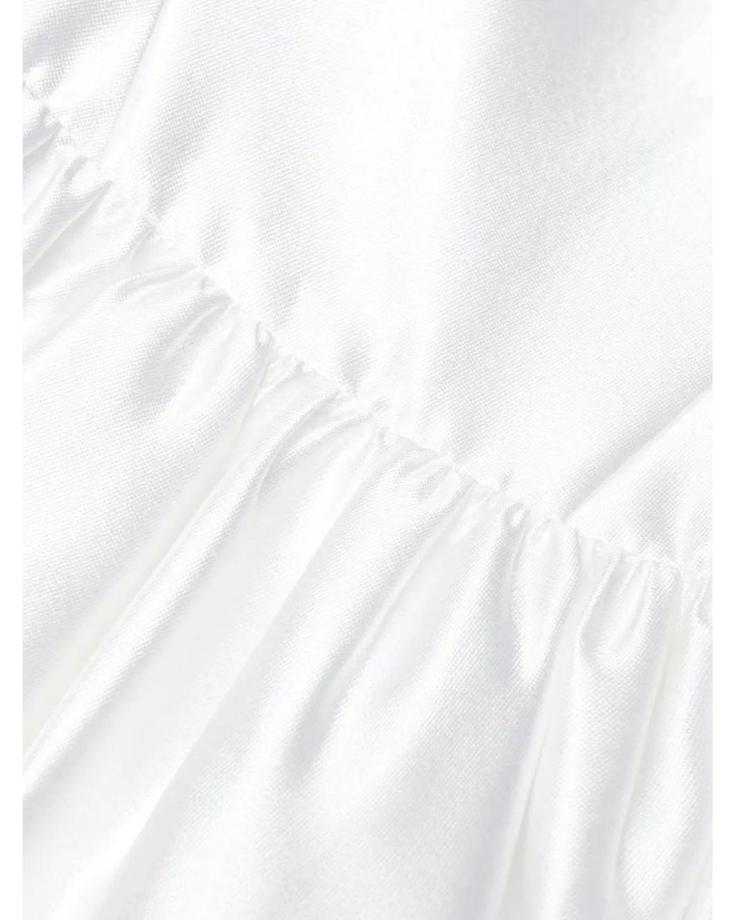 Self-Portrait White Sweetheart Flared Midi Dress
