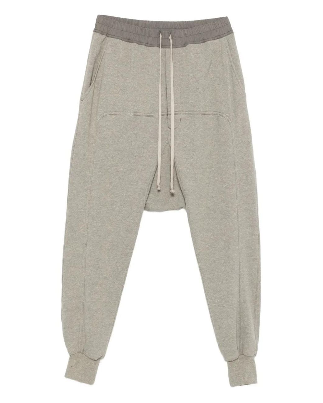 Rick Owens Gray Drawstring-Fastening Trousers for men