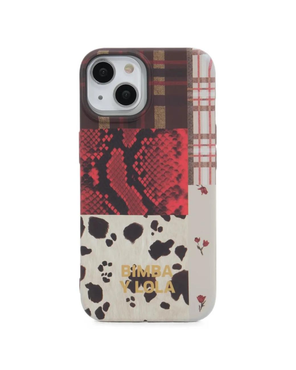 Bimba Y Lola White Python Patchwork Iphone 15 Rigid Case
