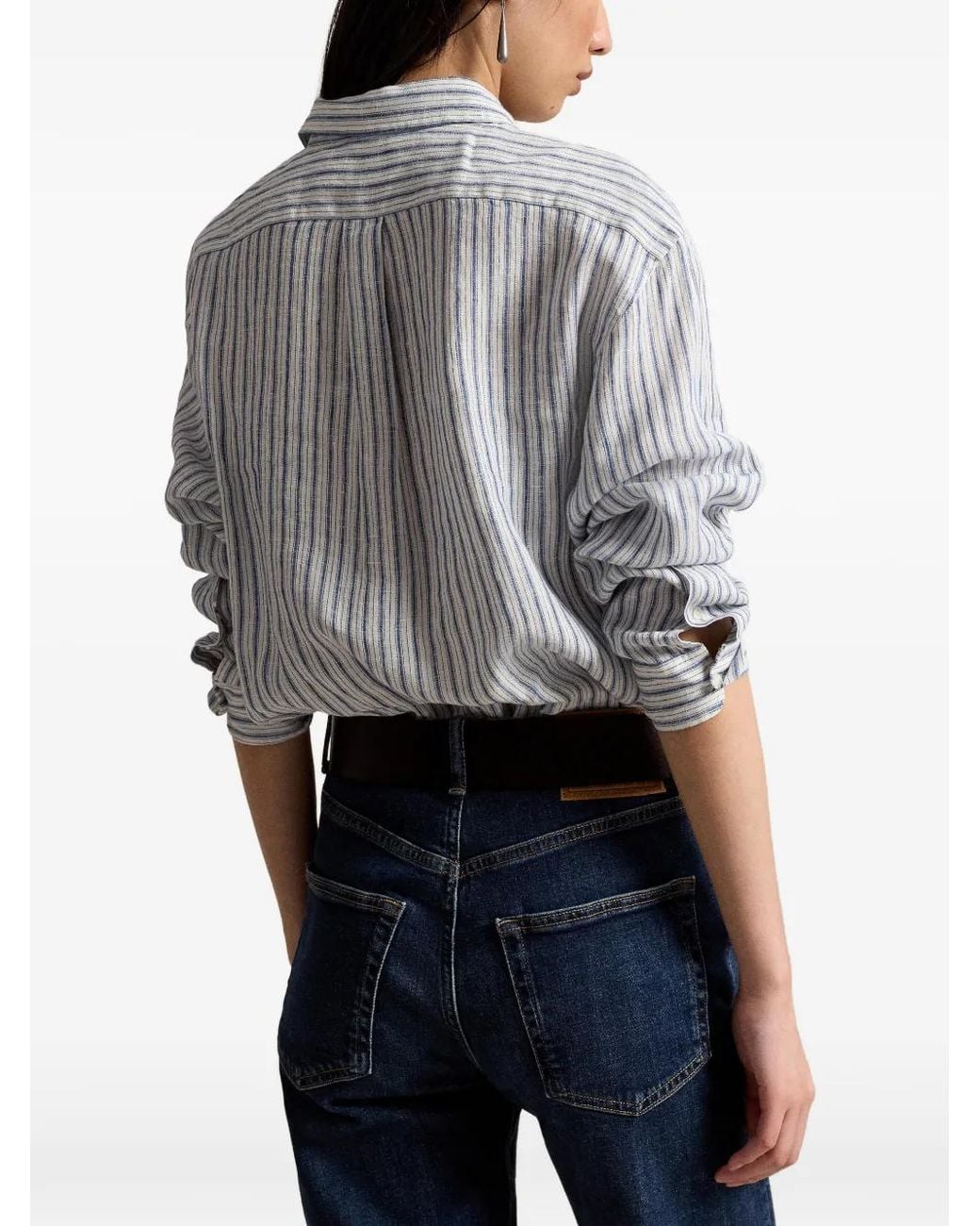 Polo Ralph Lauren Gray Gingham-Pattern Pony-Embroidered Shirt