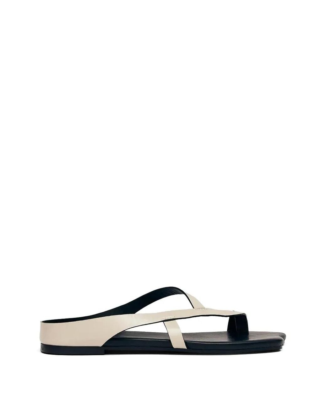 Alohas White Dawn Asymmetric-Sole Leather Sandals