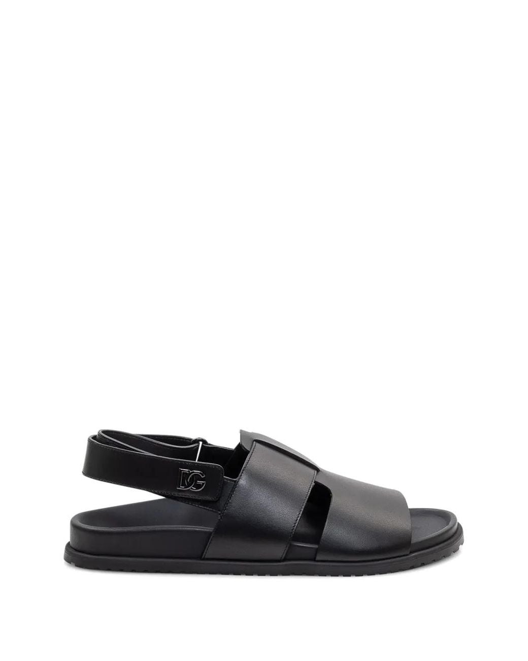 Dolce & Gabbana Black Open-Toe Strap Sandals for men