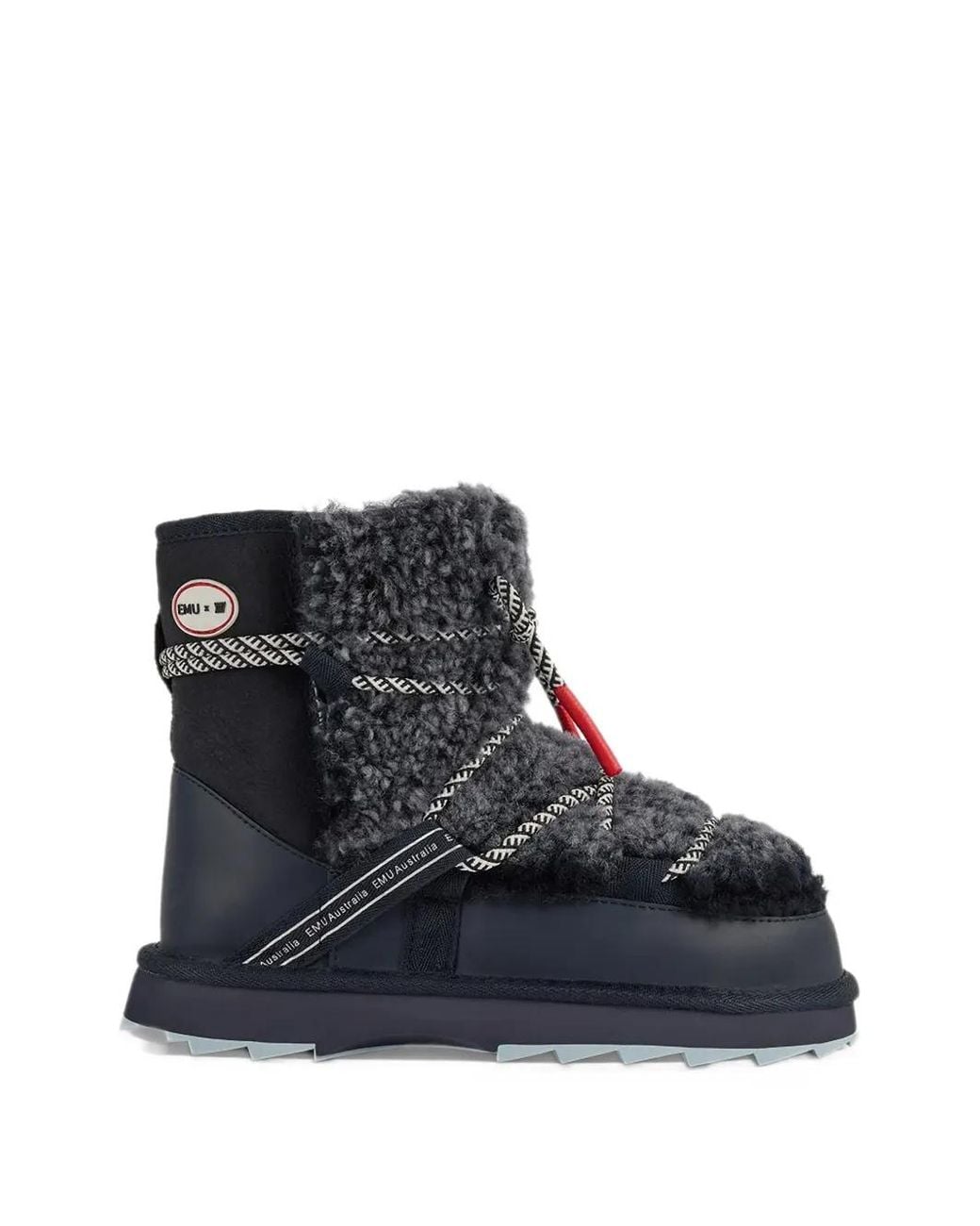 EMU Blue X We Norwegians Blurred Teddy Snow Boots