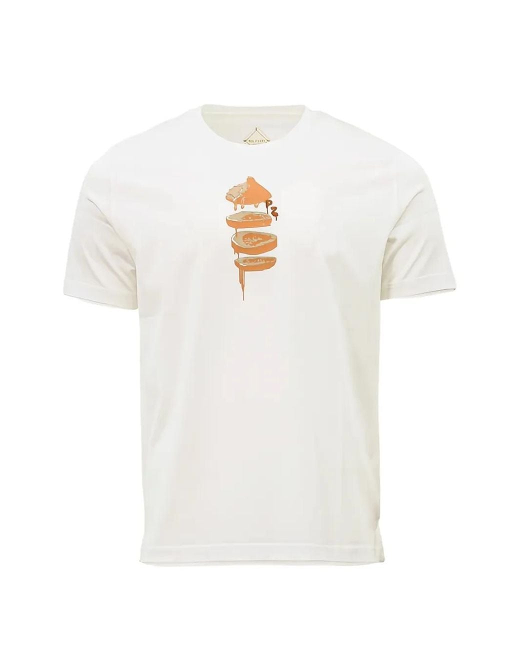 Pal Zileri White Graphic-Print T-Shirt for men
