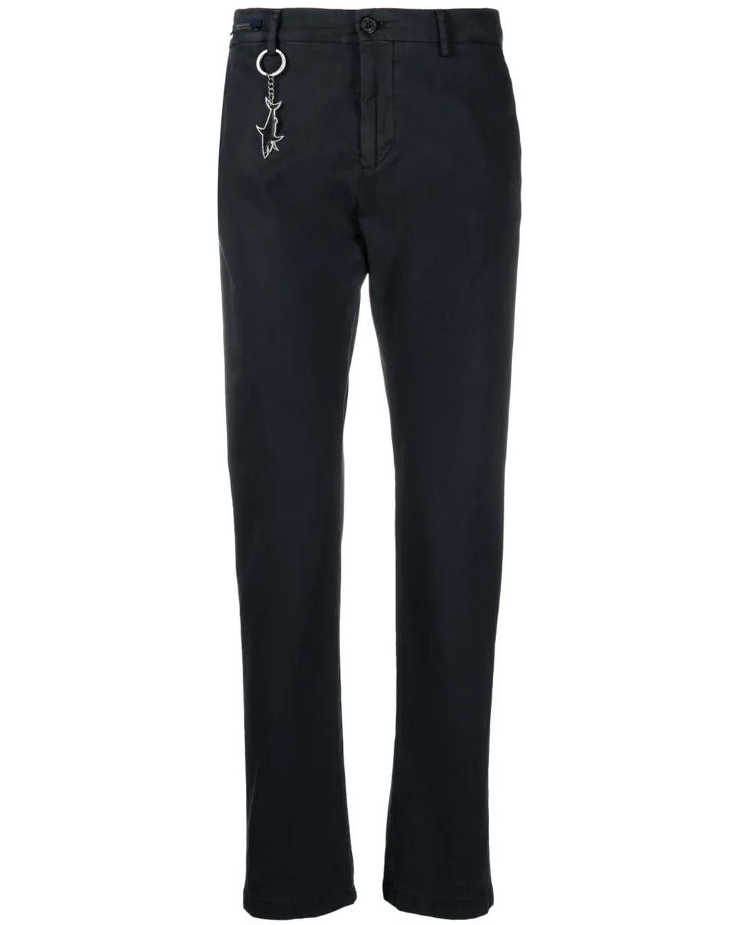 Paul & Shark Blue Logo-Charm Cotton Chinos for men