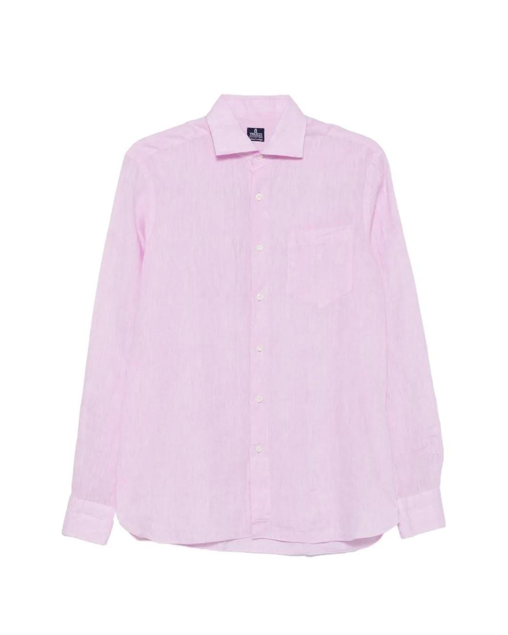Truzzi Pink Chest-Pocket Button-Up Shirt for men